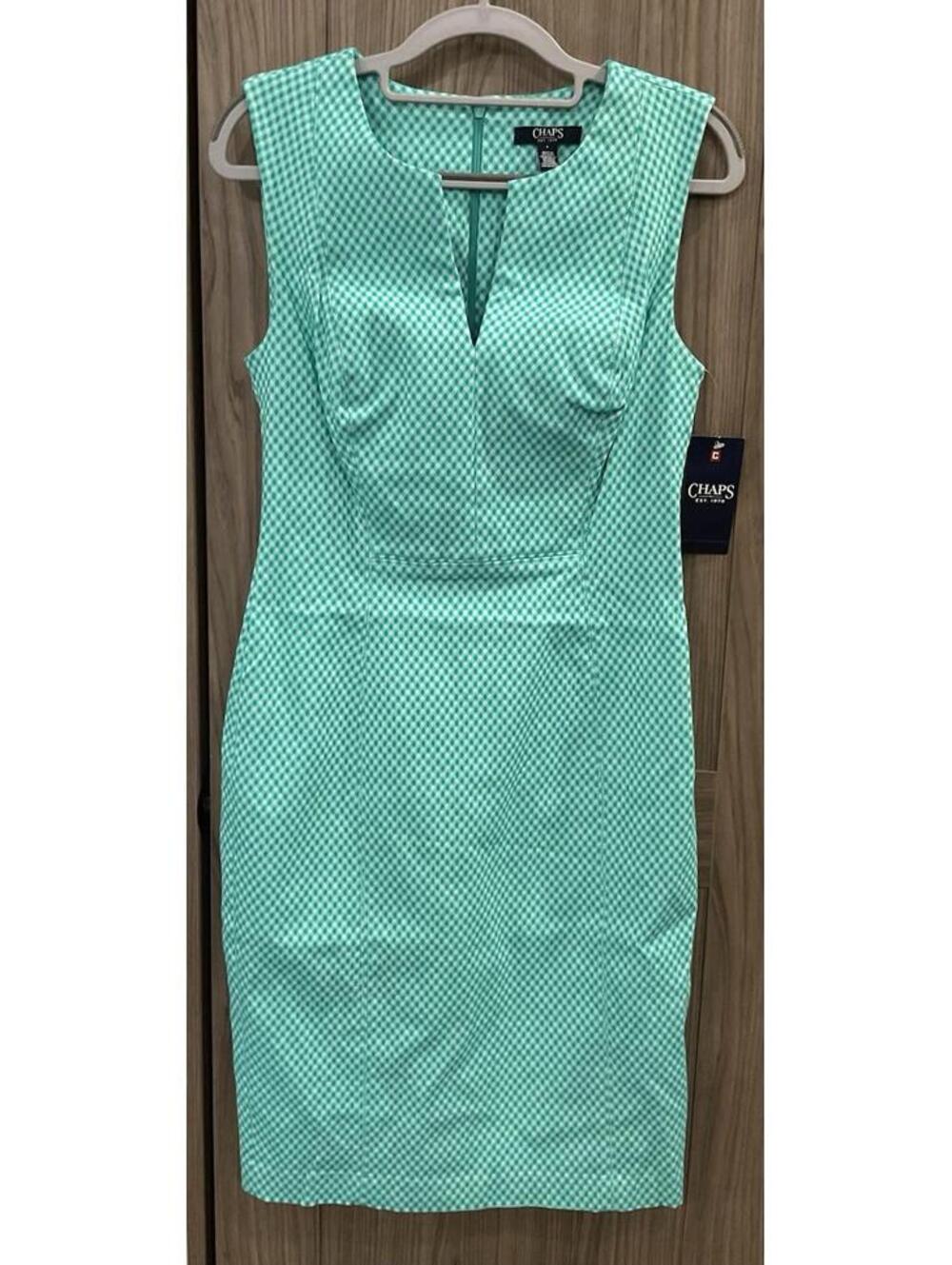 NWT Chaps Sleeveless ZIP Back Dress Size 6